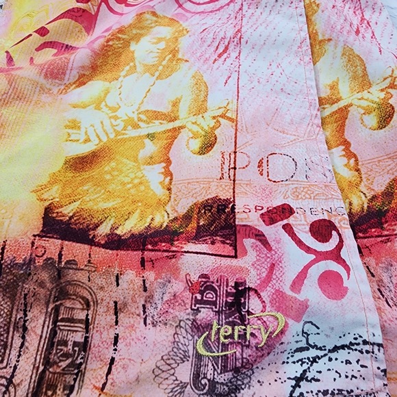 Terry Cycling WOMENS SZ M Bike Wrap Skirt Skort Pink Hula Girl Print VINTAGE Y2K - Picture 2 of 15